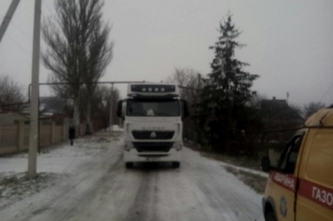 В Константиновской районе грузовик повредил газовую трубу