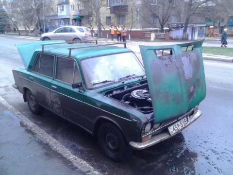 В центре Краматорска произошло возгорание автомобиля