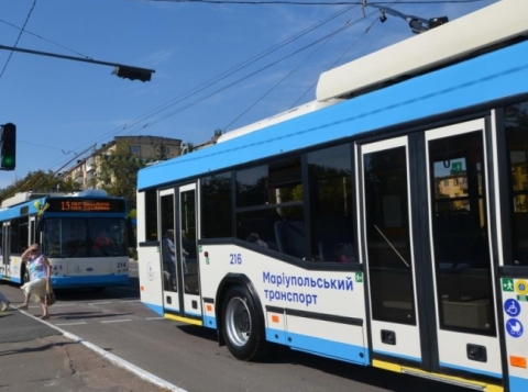 В Мариуполе на самый протяженный маршрут № 15 вышли шесть новых троллейбусов