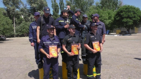 В Донецкой области состоялись соревнования среди спасателей