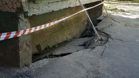 В жилом доме Дружковки рухнула бетонная плита 