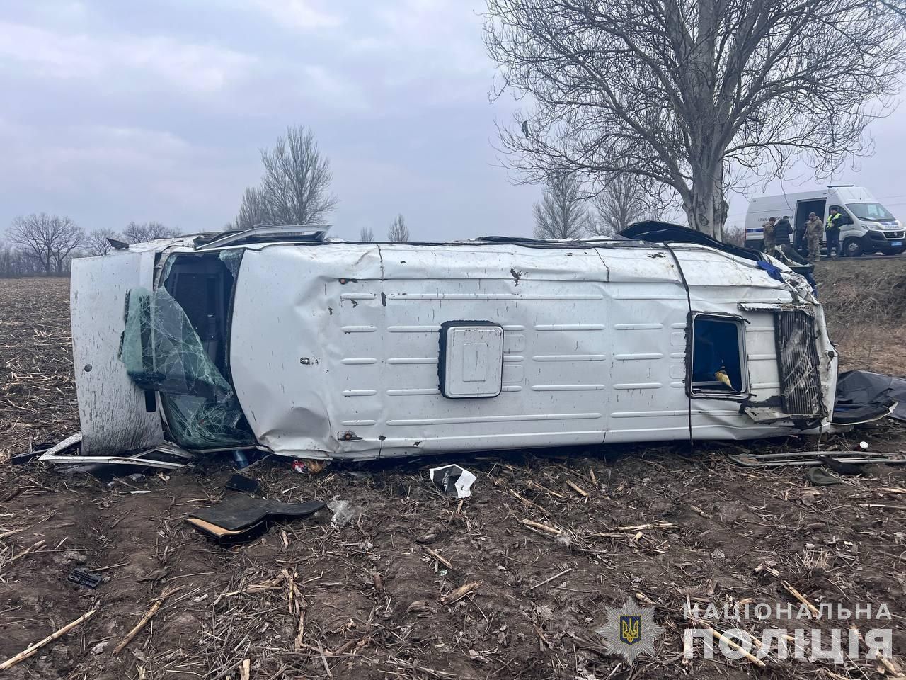 Перекинулася маршрутка з пасажирами з Донеччини: четверо загиблих