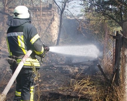Пожар в Меловском районе Луганщины