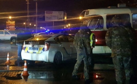 В Мариуполе произошла авария с участием полицейского автомобиля