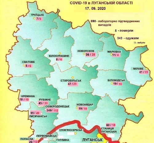 Кривая заболеваемости COVID-19 в Луганской области ползет вверх