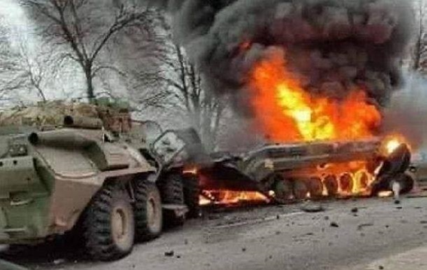 Под Мариуполем уничтожено 22 российских танка