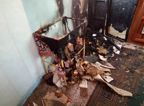 В Мариуполе сгорела церковь Киевского патриархата