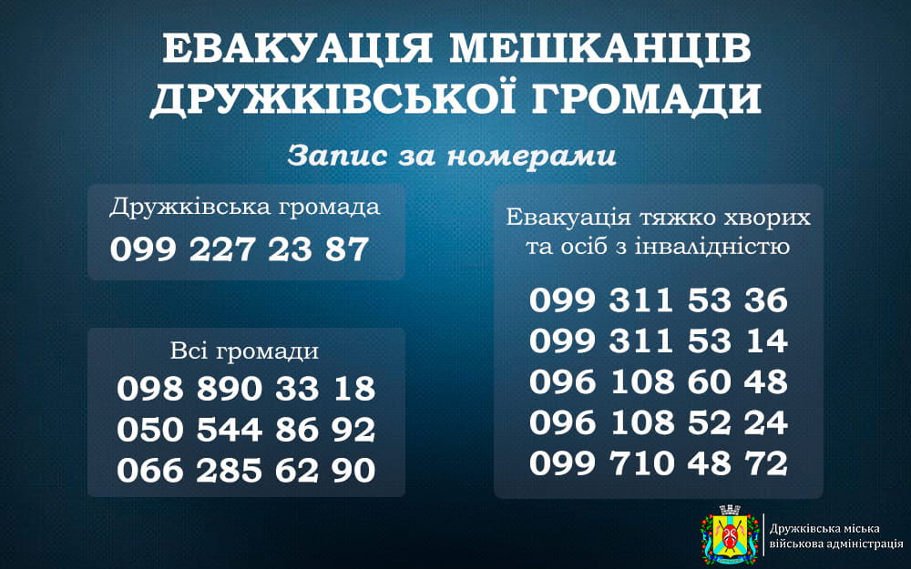 Безкоштовна евакуація мешканців Дружківки до Житомирської області