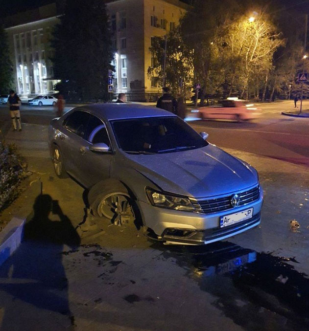 В Краматорске на Центральной площади произошла авария