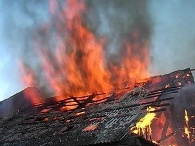 На пожаре в Гродовке а доме полностью сгорела  крыша