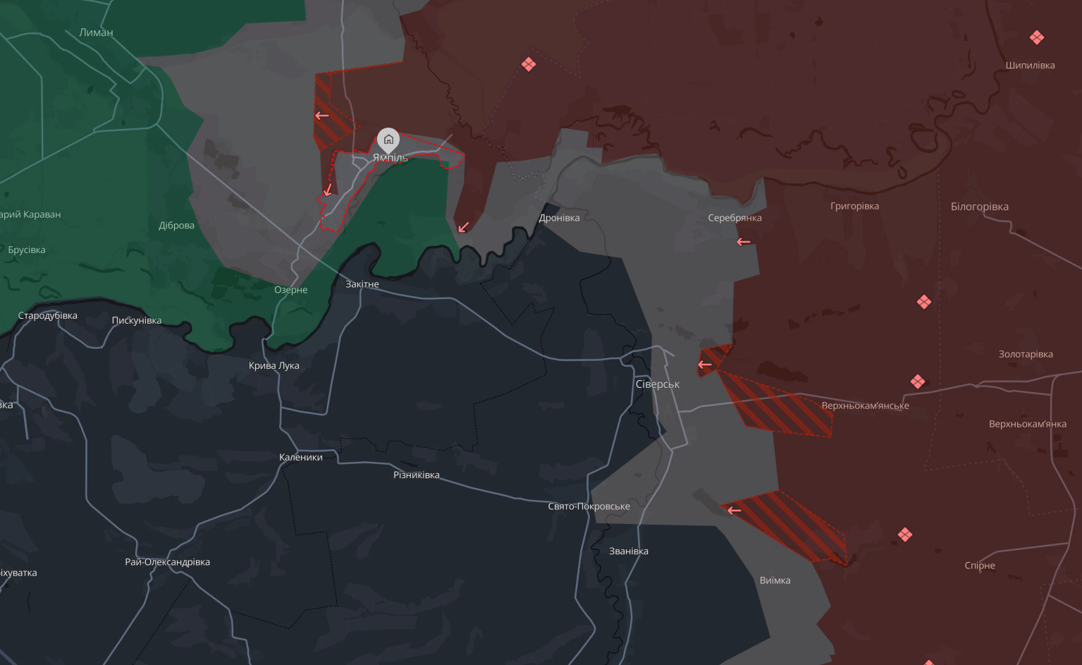 Російська армія просунулась на Донеччині на двох напрямках