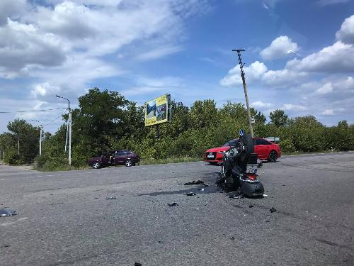 В Краматорске произошла серьезная авария с участием мотоциклиста