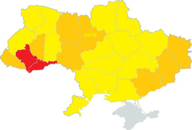 Донетчина и Луганщина с 1 марта будут в «оранжевой зоне» карантина