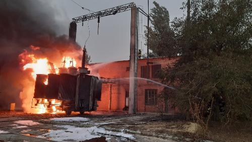 В Константиновке горела трансформаторная станция на заводе