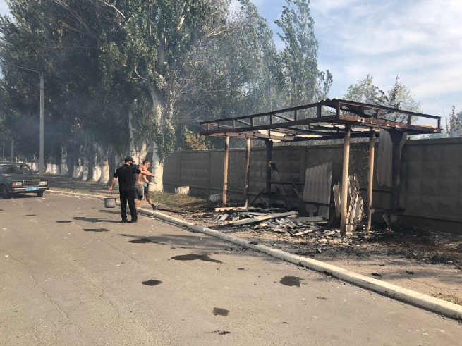 В Константиновке был крупный пожар в районе завода «Спецтехстекло» 