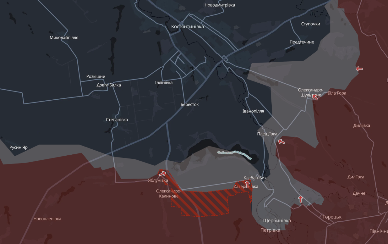 На Костянтинівському напрямку російська армія окупувала Катеринівку