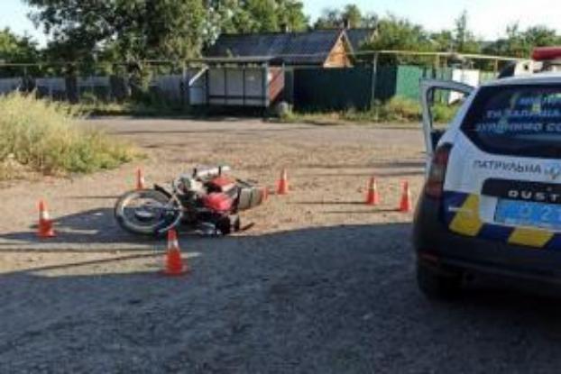 В Лисичанске тpавмиpовался пьяный мотоциклист 