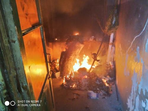 В Северодонецке тушили пожар в многоэтажке