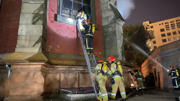 В Киеве ликвидирован пожар в костеле Святого Николая