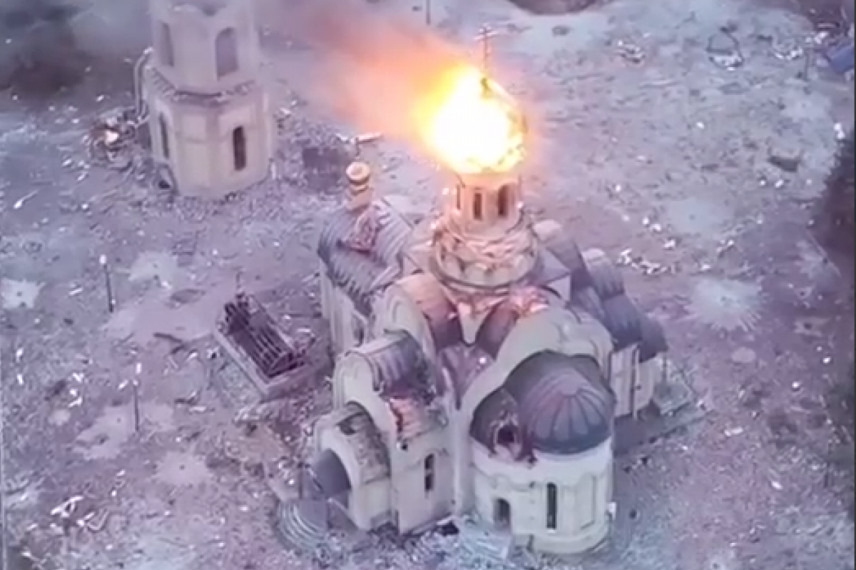 Полностью уничтожен Благовещенский храм в Бахмуте