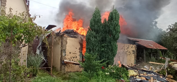 На Донетчине ликвидировано возгорание в доме