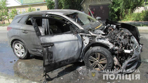 Автомобиль загорелся на ходу в Старобельске
