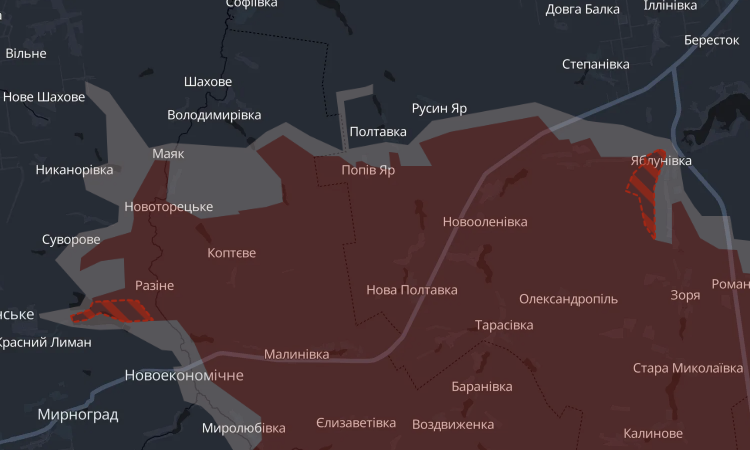 Армія РФ просунулась на Костянтинівському та Покровському напрямках Армія РФ просунулась на Костянтинівському та Покровському напрямках