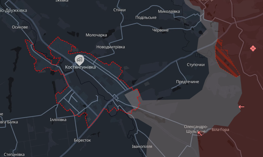 Російські війська просунулися у Костянтинівській громаді: Як виглядає карта