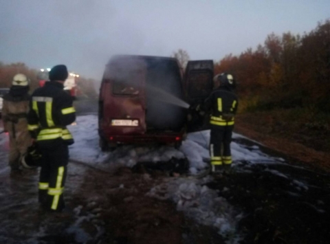 В Славянске на ходу загорелся автомобиль