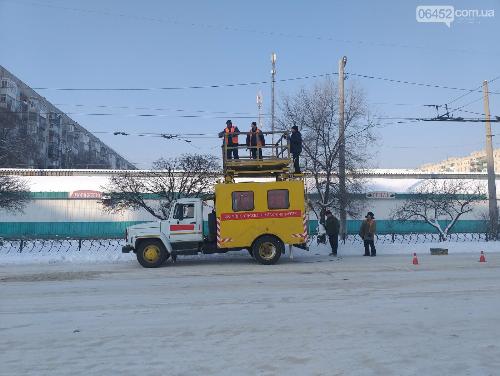 В Северодонецке из-за мороза оборвались троллейбусные провода