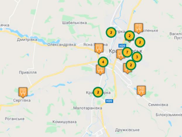 В сети опубликовали инфраструктурную карту школ Краматорска 
