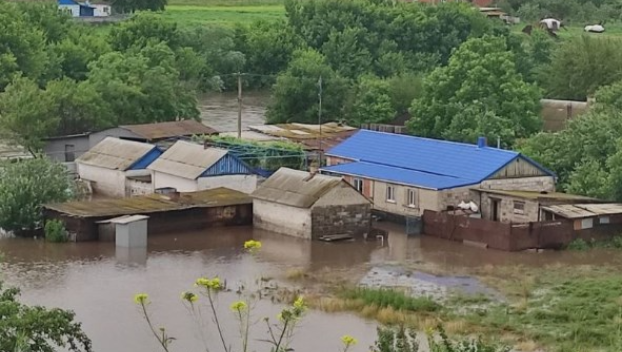 Сильный ливень затопил село в Донецкой области