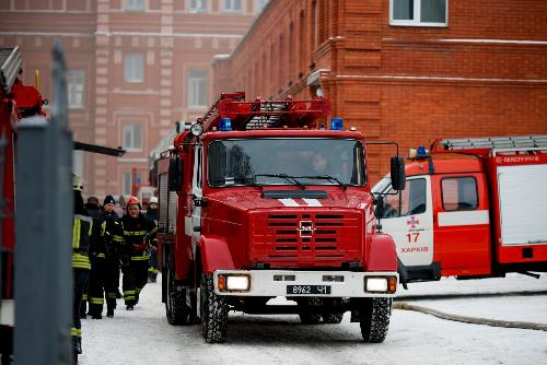 В университете имени Ярослава Мудрого в Харькове горело здание