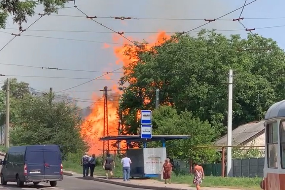 Взрыв на газопроводе в Донецке