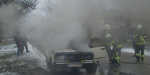 В Лисичанске вспыхнуло авто