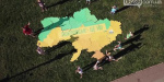 В День Независимости юное поколение Покровска составило из пазлов карту Украины