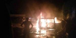 В Северодонецке полностью сгорел  пассажирский автобус