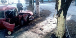 В Лисичанске водитель-самоучка угодил в дерево