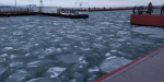 На Азовье появился лед необычной формы