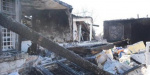 В Покровске полностью сгорело здание бывшей школы