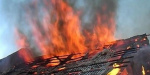 На пожаре в Гродовке а доме полностью сгорела  крыша