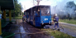 В Дружковке вспыхнул трамвай с пассажирами