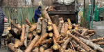 Святогорская военная администрация развозит жителям дрова для отопления