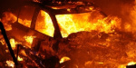 В Северодонецке на автостоянке сгорел автомобиль