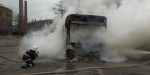За сутки в Мариуполе горели пассажирский автобус и ресторан