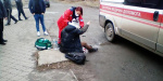 Газовая труба упала на прохожего в Краматорске