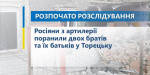 Двоє підлітків і їх батьки отримали поранення на околицях Торецька 